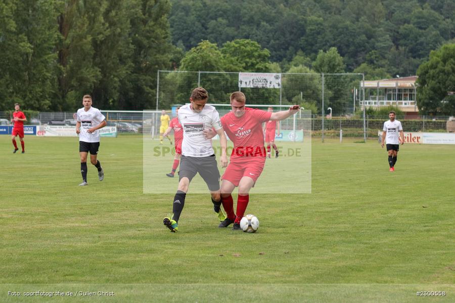 Niklas Rollmann, David Vogt, sport, action, Sportplatz Duivenallee, Saison 2021/2022, Juli 2021, Gemünden, Fussball, FVGS, FV Gemünden/Seifriedsburg, FCM, FC Mömlingen, Deutschland, Bezirksliga Unterfranken West, BFV, 25.07.2021 - Bild-ID: 2300558