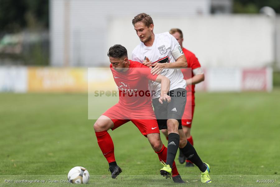 Robert Erfurt, sport, action, Sportplatz Duivenallee, Saison 2021/2022, Juli 2021, Gemünden, Fussball, FVGS, FV Gemünden/Seifriedsburg, FCM, FC Mömlingen, Deutschland, Bezirksliga Unterfranken West, BFV, 25.07.2021 - Bild-ID: 2300592