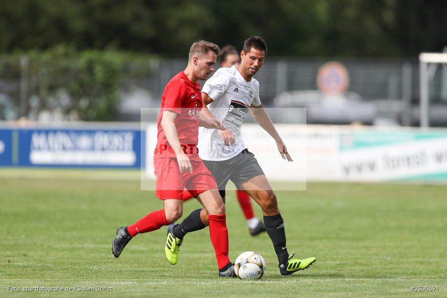 Jonas Schmitt, sport, action, Sportplatz Duivenallee, Saison 2021/2022, Juli 2021, Gemünden, Fussball, FVGS, FV Gemünden/Seifriedsburg, FCM, FC Mömlingen, Deutschland, Bezirksliga Unterfranken West, BFV, 25.07.2021 - Bild-ID: 2300691