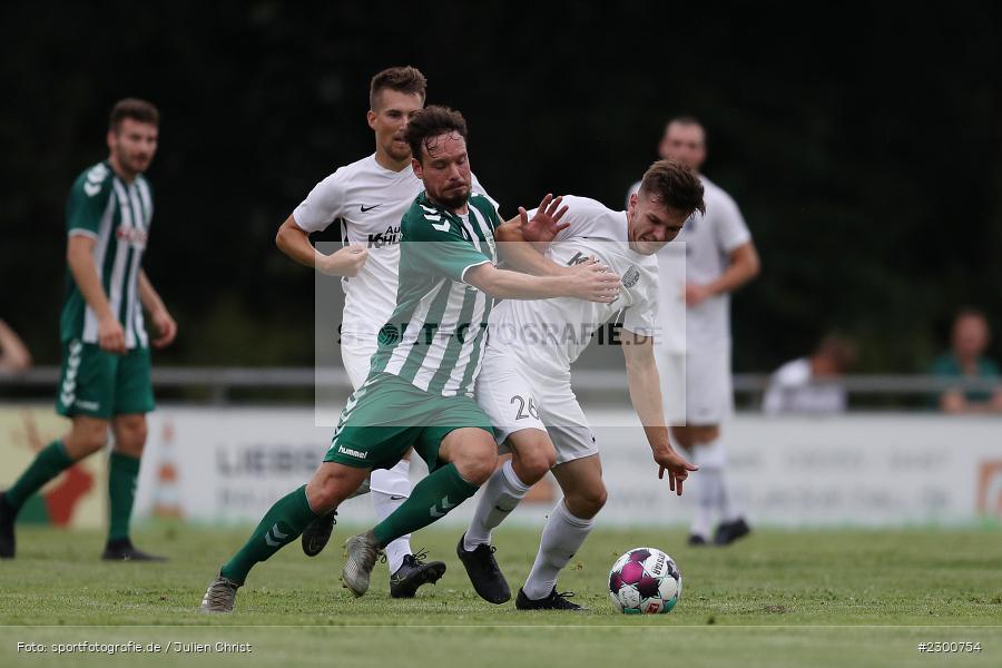 Benjamin Kaufmann, Paul Karle, Sportgelände, Karlburg, 27.07.2021, BFV, sport, action, Fussball, Deutschland, Juli 2021, Saison 2021/2022, Grabfeldgallier, TSV, Bayernliga Nord, TSV Großbardorf, TSV Karlburg - Bild-ID: 2300754