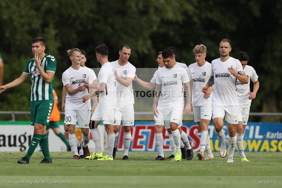 Torjubel, Steffen Bachmann, Sebastian Fries, Pascal Jeni, Adrian Winter, Jan Martin, Maurice Kübert, Marvin Schramm, Marco Kunzmann, Sportgelände, Karlburg, 27.07.2021, BFV, sport, action, Fussball, Deutschland, Juli 2021, Saison 2021/2022, Grabfeldgallier, TSV, Bayernliga Nord, TSV Großbardorf, TSV Karlburg - Bild-ID: 2300773 Torjubel, Steffen Bachmann, Sebastian Fries, Pascal Jeni, Adrian Winter, Jan Martin, Maurice Kübert, Marvin Schramm, Marco Kunzmann, Sportgelände, Karlburg, 27.07.2021, BFV, sport, action, Fussball, Deutschland, Juli 2021, Saison 2021/2022, Grabfeldgallier, TSV, Bayernliga Nord, TSV Großbardorf, TSV Karlburg - Bild-ID: 2300773