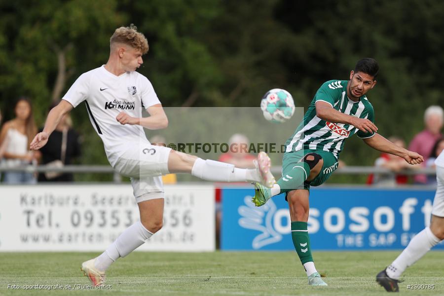 Torschuss, Sertan Sener, Sportgelände, Karlburg, 27.07.2021, BFV, sport, action, Fussball, Deutschland, Juli 2021, Saison 2021/2022, Grabfeldgallier, TSV, Bayernliga Nord, TSV Großbardorf, TSV Karlburg - Bild-ID: 2300785 Torschuss, Sertan Sener, Sportgelände, Karlburg, 27.07.2021, BFV, sport, action, Fussball, Deutschland, Juli 2021, Saison 2021/2022, Grabfeldgallier, TSV, Bayernliga Nord, TSV Großbardorf, TSV Karlburg - Bild-ID: 2300785