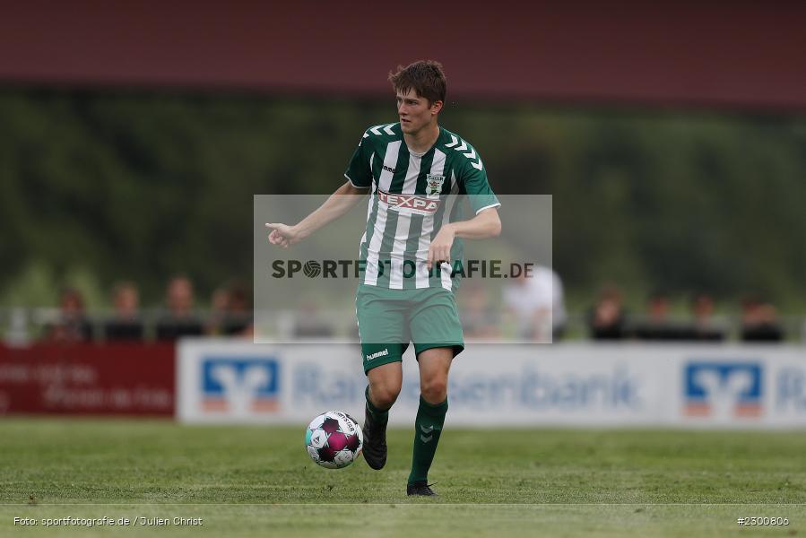 Diego Schwab, Sportgelände, Karlburg, 27.07.2021, BFV, sport, action, Fussball, Deutschland, Juli 2021, Saison 2021/2022, Grabfeldgallier, TSV, Bayernliga Nord, TSV Großbardorf, TSV Karlburg - Bild-ID: 2300806