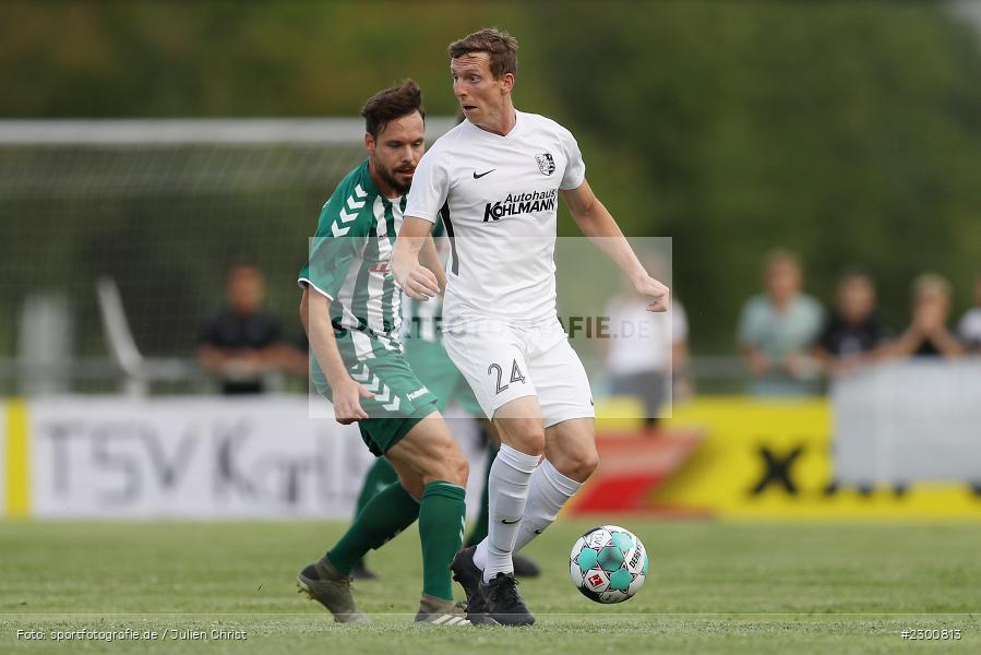 Benjamin Kaufmann, Sebastian Fries, Sportgelände, Karlburg, 27.07.2021, BFV, sport, action, Fussball, Deutschland, Juli 2021, Saison 2021/2022, Grabfeldgallier, TSV, Bayernliga Nord, TSV Großbardorf, TSV Karlburg - Bild-ID: 2300813