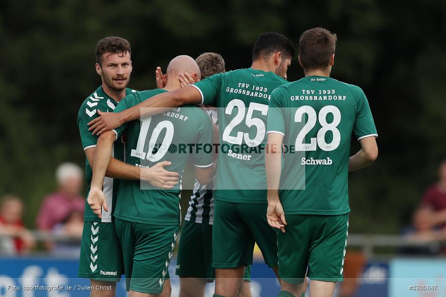 Torjubel, Sertan Sener, Sportgelände, Karlburg, 27.07.2021, BFV, sport, action, Fussball, Deutschland, Juli 2021, Saison 2021/2022, Grabfeldgallier, TSV, Bayernliga Nord, TSV Großbardorf, TSV Karlburg - Bild-ID: 2300847