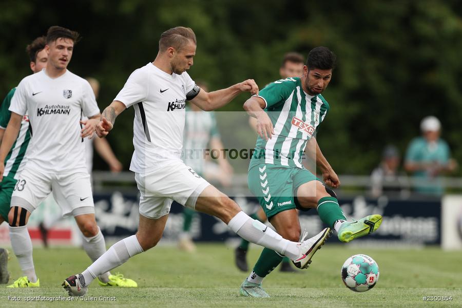 Sertan Sener, Marvin Schramm, Sportgelände, Karlburg, 27.07.2021, BFV, sport, action, Fussball, Deutschland, Juli 2021, Saison 2021/2022, Grabfeldgallier, TSV, Bayernliga Nord, TSV Großbardorf, TSV Karlburg - Bild-ID: 2300854
