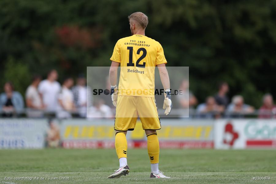 Backside, Rückennummer, Justin Reichert, Sportgelände, Karlburg, 27.07.2021, BFV, sport, action, Fussball, Deutschland, Juli 2021, Saison 2021/2022, Grabfeldgallier, TSV, Bayernliga Nord, TSV Großbardorf, TSV Karlburg - Bild-ID: 2300874
