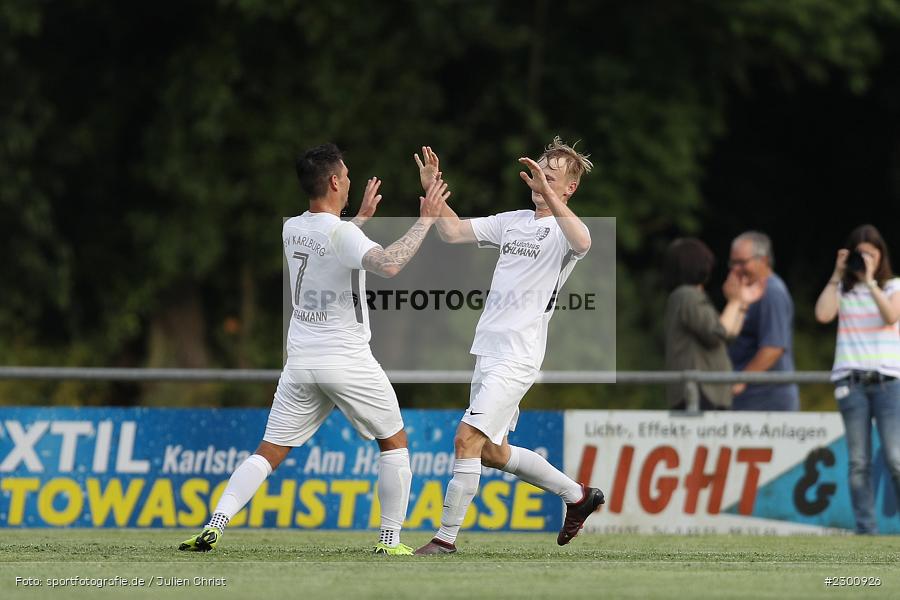 Torjubel, Marco Kunzmann, Sportgelände, Karlburg, 27.07.2021, BFV, sport, action, Fussball, Deutschland, Juli 2021, Saison 2021/2022, Grabfeldgallier, TSV, Bayernliga Nord, TSV Großbardorf, TSV Karlburg - Bild-ID: 2300926