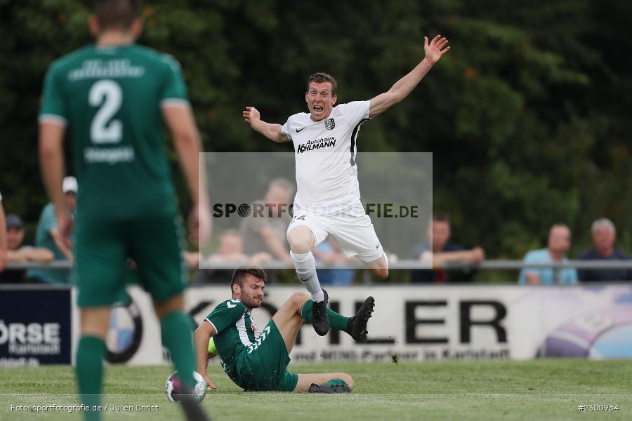 Lukas Illig, Sebastian Fries, Sportgelände, Karlburg, 27.07.2021, BFV, sport, action, Fussball, Deutschland, Juli 2021, Saison 2021/2022, Grabfeldgallier, TSV, Bayernliga Nord, TSV Großbardorf, TSV Karlburg - Bild-ID: 2300964