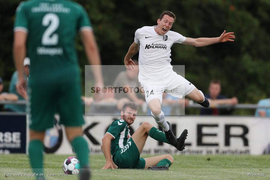 Lukas Illig, Sebastian Fries, Sportgelände, Karlburg, 27.07.2021, BFV, sport, action, Fussball, Deutschland, Juli 2021, Saison 2021/2022, Grabfeldgallier, TSV, Bayernliga Nord, TSV Großbardorf, TSV Karlburg - Bild-ID: 2300965