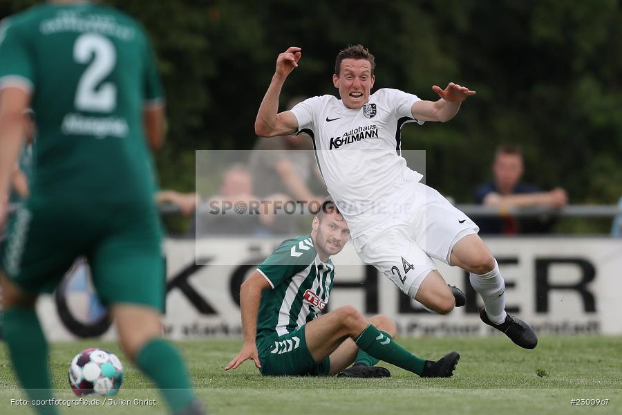 Lukas Illig, Sebastian Fries, Sportgelände, Karlburg, 27.07.2021, BFV, sport, action, Fussball, Deutschland, Juli 2021, Saison 2021/2022, Grabfeldgallier, TSV, Bayernliga Nord, TSV Großbardorf, TSV Karlburg - Bild-ID: 2300967