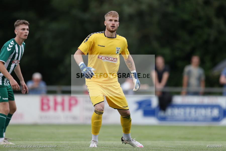 Justin Reichert, Sportgelände, Karlburg, 27.07.2021, BFV, sport, action, Fussball, Deutschland, Juli 2021, Saison 2021/2022, Grabfeldgallier, TSV, Bayernliga Nord, TSV Großbardorf, TSV Karlburg - Bild-ID: 2300984