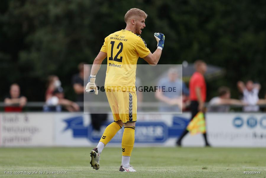Torwart, Justin Reichert, Sportgelände, Karlburg, 27.07.2021, BFV, sport, action, Fussball, Deutschland, Juli 2021, Saison 2021/2022, Grabfeldgallier, TSV, Bayernliga Nord, TSV Großbardorf, TSV Karlburg - Bild-ID: 2300999