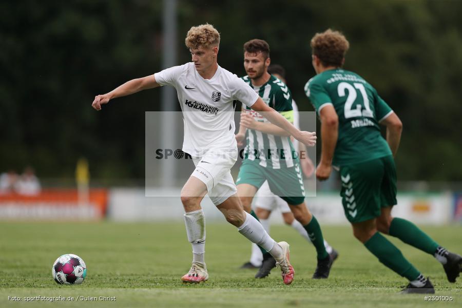 Adrian Winter, Sportgelände, Karlburg, 27.07.2021, BFV, sport, action, Fussball, Deutschland, Juli 2021, Saison 2021/2022, Grabfeldgallier, TSV, Bayernliga Nord, TSV Großbardorf, TSV Karlburg - Bild-ID: 2301006