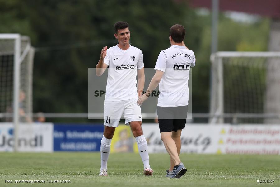 Max Lambrecht, Sportgelände, Karlburg, 27.07.2021, BFV, sport, action, Fussball, Deutschland, Juli 2021, Saison 2021/2022, Grabfeldgallier, TSV, Bayernliga Nord, TSV Großbardorf, TSV Karlburg - Bild-ID: 2301039