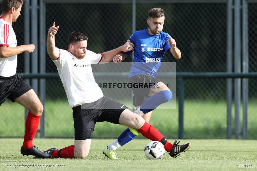 Niklas Rander, Michael Helfrich, Sportgelände, Langenprozelten, 28.07.2021, BFV, sport, action, Fussball, Deutschland, Juli 2021, Saison 2021/2022, Kreispokal, SV Sendelbach/Steinbach, FV Langenprozelten/Neuendorf - Bild-ID: 2301099