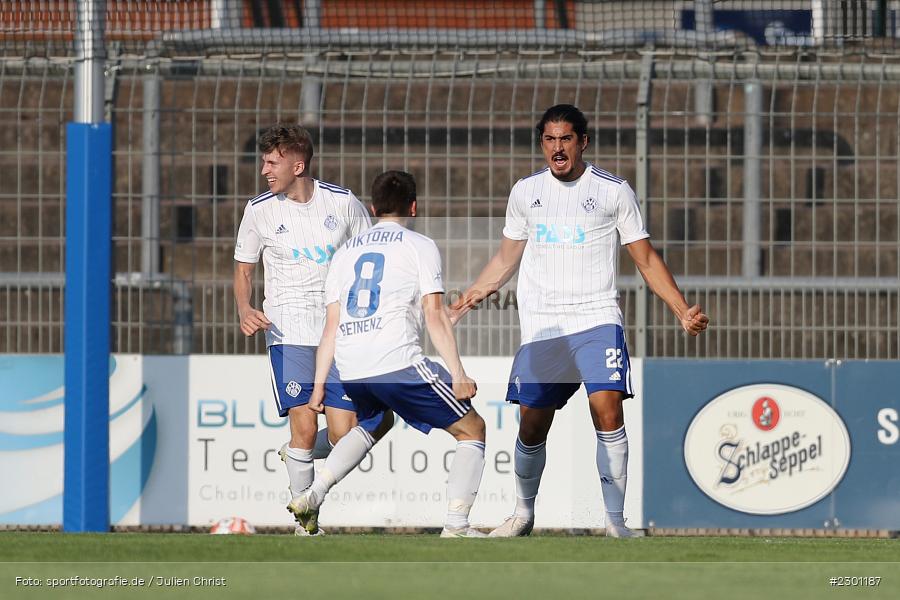 Freude, Torjubel, Benedict Laverty, Philipp Beinenz, Hamza Boutakhrit, Stadion am Schönbusch, Aschaffenburg, 30.07.2021, BFV, sport, action, Fussball, Deutschland, Juli 2021, Regionalliga Bayern, Saison 2021/2022, SGF, SVA01, SpVgg Greuther Fürth II, SV Viktoria Aschaffenburg - Bild-ID: 2301187 Freude, Torjubel, Benedict Laverty, Philipp Beinenz, Hamza Boutakhrit, Stadion am Schönbusch, Aschaffenburg, 30.07.2021, BFV, sport, action, Fussball, Deutschland, Juli 2021, Regionalliga Bayern, Saison 2021/2022, SGF, SVA01, SpVgg Greuther Fürth II, SV Viktoria Aschaffenburg - Bild-ID: 2301187