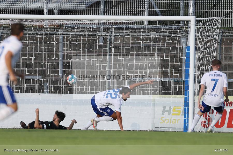 Tor, Hamza Boutakhrit, Stadion am Schönbusch, Aschaffenburg, 30.07.2021, BFV, sport, action, Fussball, Deutschland, Juli 2021, Regionalliga Bayern, Saison 2021/2022, SGF, SVA01, SpVgg Greuther Fürth II, SV Viktoria Aschaffenburg - Bild-ID: 2301189 Tor, Hamza Boutakhrit, Stadion am Schönbusch, Aschaffenburg, 30.07.2021, BFV, sport, action, Fussball, Deutschland, Juli 2021, Regionalliga Bayern, Saison 2021/2022, SGF, SVA01, SpVgg Greuther Fürth II, SV Viktoria Aschaffenburg - Bild-ID: 2301189