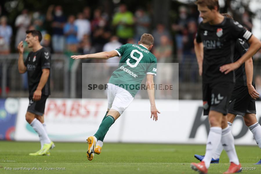 Torjubel, Meris Skenderovic, Willy-Sachs-Stadion, Schweinfurt, 31.07.2021, BFV, sport, action, Fussball, Deutschland, Juli 2021, Regionalliga Bayern, Saison 2021/2022, TSV, FC05, TSV Aubstadt, 1. FC Schweinfurt 05 - Bild-ID: 2301259