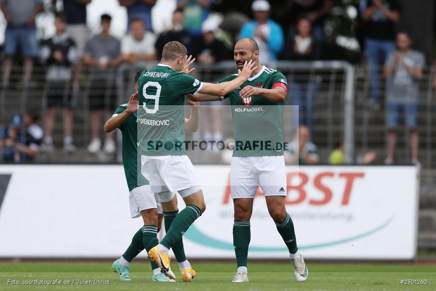 Torjubel, Meris Skenderovic, Willy-Sachs-Stadion, Schweinfurt, 31.07.2021, BFV, sport, action, Fussball, Deutschland, Juli 2021, Regionalliga Bayern, Saison 2021/2022, TSV, FC05, TSV Aubstadt, 1. FC Schweinfurt 05 - Bild-ID: 2301260