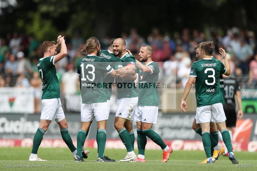Torjubel, Adam Jabiri, Willy-Sachs-Stadion, Schweinfurt, 31.07.2021, BFV, sport, action, Fussball, Deutschland, Juli 2021, Regionalliga Bayern, Saison 2021/2022, TSV, FC05, TSV Aubstadt, 1. FC Schweinfurt 05 - Bild-ID: 2301275