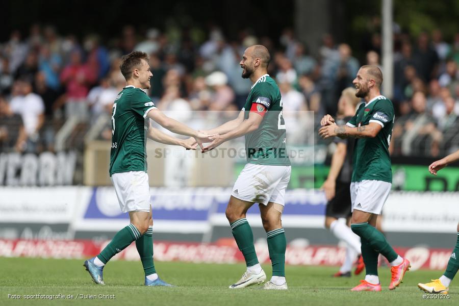 Thomas Haas, Torjubel, Adam Jabiri, Willy-Sachs-Stadion, Schweinfurt, 31.07.2021, BFV, sport, action, Fussball, Deutschland, Juli 2021, Regionalliga Bayern, Saison 2021/2022, TSV, FC05, TSV Aubstadt, 1. FC Schweinfurt 05 - Bild-ID: 2301276