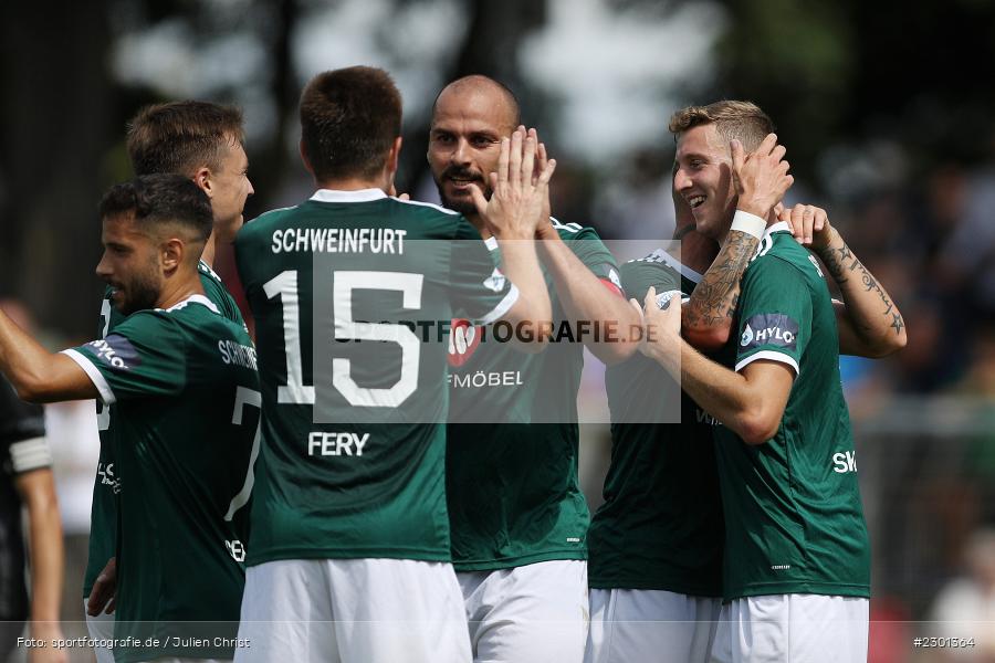 Kevin Fery, Torjubel, Meris Skenderovic, Willy-Sachs-Stadion, Schweinfurt, 31.07.2021, BFV, sport, action, Fussball, Deutschland, Juli 2021, Regionalliga Bayern, Saison 2021/2022, TSV, FC05, TSV Aubstadt, 1. FC Schweinfurt 05 - Bild-ID: 2301364