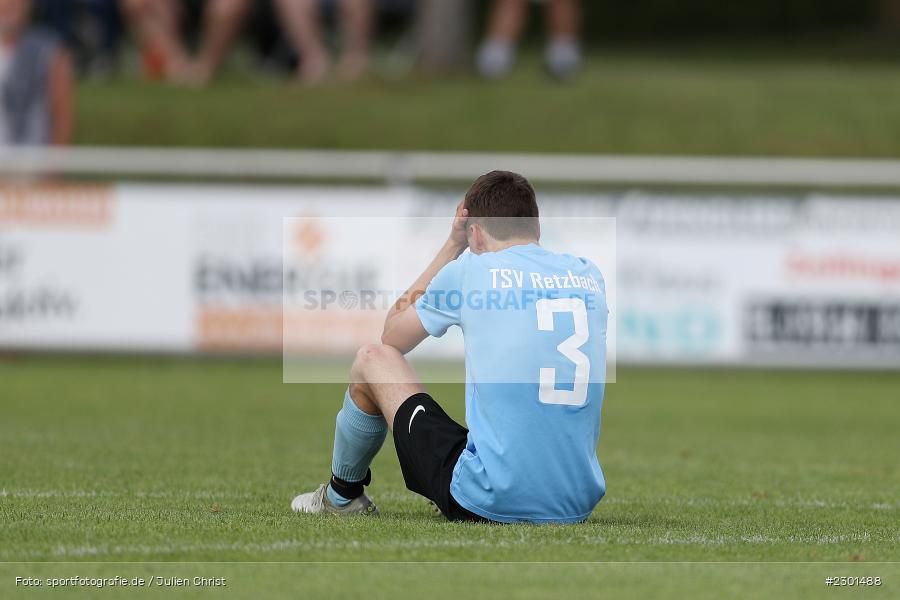 Enttäuscht, Simon Barthelmes, Sportplatz, Retzbach, 01.08.2021, BFV, sport, action, Fussball, Deutschland, August 2021, Kreisliga Würzburg, Saison 2021/2022, FVS, TSV, FV Steinfeld/Hausen-Rohrbach, TSV Retzbach - Bild-ID: 2301488