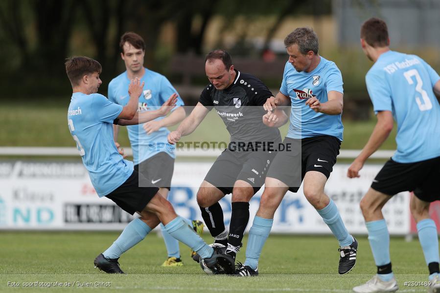 Felix Zull, Dominik Hehrlein, Marcel Möhler, Sportplatz, Retzbach, 01.08.2021, BFV, sport, action, Fussball, Deutschland, August 2021, Kreisliga Würzburg, Saison 2021/2022, FVS, TSV, FV Steinfeld/Hausen-Rohrbach, TSV Retzbach - Bild-ID: 2301489