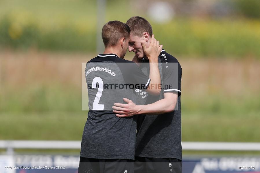 Torjubel, Philipp Rauch, Sportplatz, Retzbach, 01.08.2021, BFV, sport, action, Fussball, Deutschland, August 2021, Kreisliga Würzburg, Saison 2021/2022, FVS, TSV, FV Steinfeld/Hausen-Rohrbach, TSV Retzbach - Bild-ID: 2301496