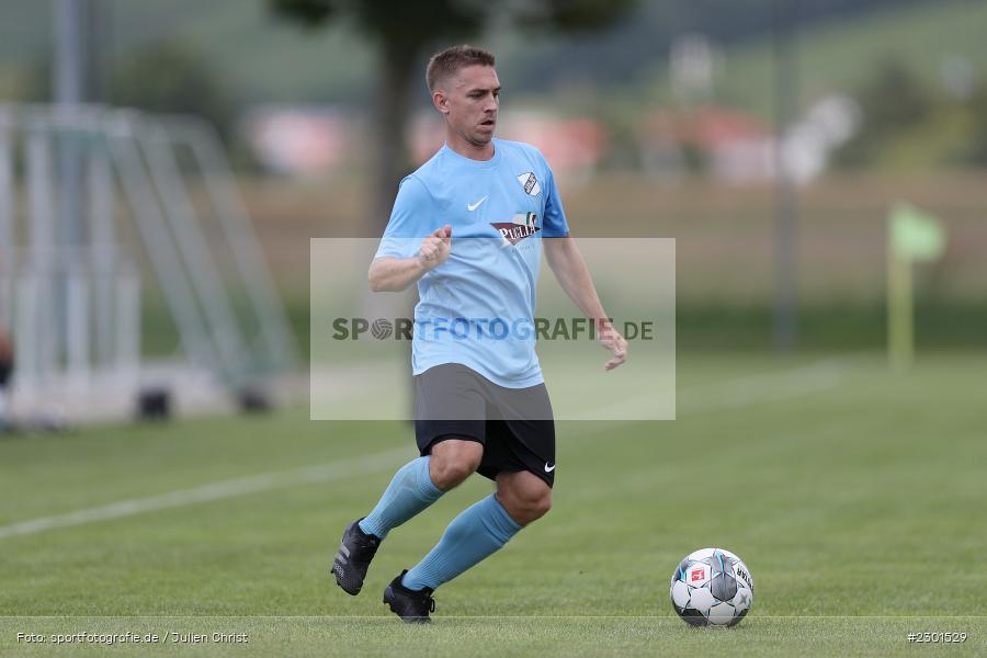Lukas Gößwein, Sportplatz, Retzbach, 01.08.2021, BFV, sport, action, Fussball, Deutschland, August 2021, Kreisliga Würzburg, Saison 2021/2022, FVS, TSV, FV Steinfeld/Hausen-Rohrbach, TSV Retzbach - Bild-ID: 2301529