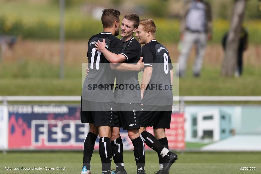 Torjubel, Marcel Trebeß, Sportplatz, Retzbach, 01.08.2021, BFV, sport, action, Fussball, Deutschland, August 2021, Kreisliga Würzburg, Saison 2021/2022, FVS, TSV, FV Steinfeld/Hausen-Rohrbach, TSV Retzbach - Bild-ID: 2301557