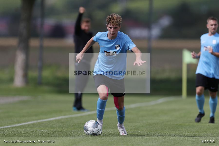 Luca Hilbert, Sportplatz, Retzbach, 01.08.2021, BFV, sport, action, Fussball, Deutschland, August 2021, Kreisliga Würzburg, Saison 2021/2022, FVS, TSV, FV Steinfeld/Hausen-Rohrbach, TSV Retzbach - Bild-ID: 2301592