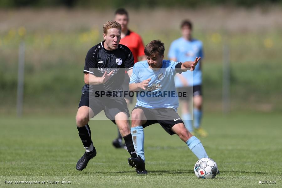 Tim Klüpfel, Dominik Hehrlein, Sportplatz, Retzbach, 01.08.2021, BFV, sport, action, Fussball, Deutschland, August 2021, Kreisliga Würzburg, Saison 2021/2022, FVS, TSV, FV Steinfeld/Hausen-Rohrbach, TSV Retzbach - Bild-ID: 2301638