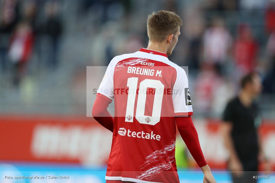 Rückennummer, Backside, Maximilian Breunig, FLYERALARM Arena, Würzburg, 02.08.2021, DFB, sport, action, Fussball, Deutschland, August 2021, 3. Liga, Saison 2021/2022, SCV, FWK, SC Verl, FC Würzburger Kickers - Bild-ID: 2301947