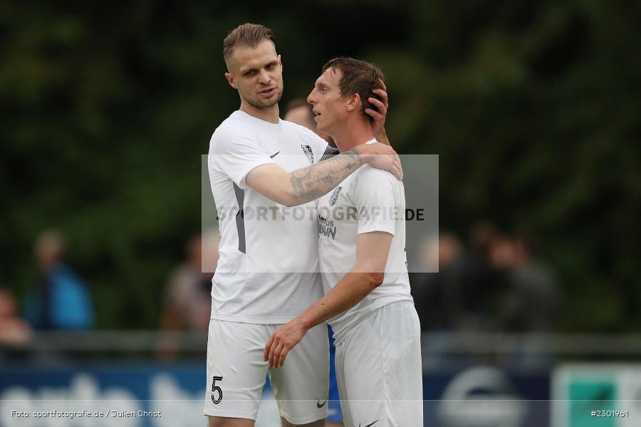 Sebastian Fries, Marvin Schramm, Sportgelände, Karlburg, 04.08.2021, BFV, sport, action, Fussball, Deutschland, August 2021, Bayernliga Nord, Saison 2021/2022, WFV, TSV, Würzburger FV, TSV Karlburg - Bild-ID: 2301961