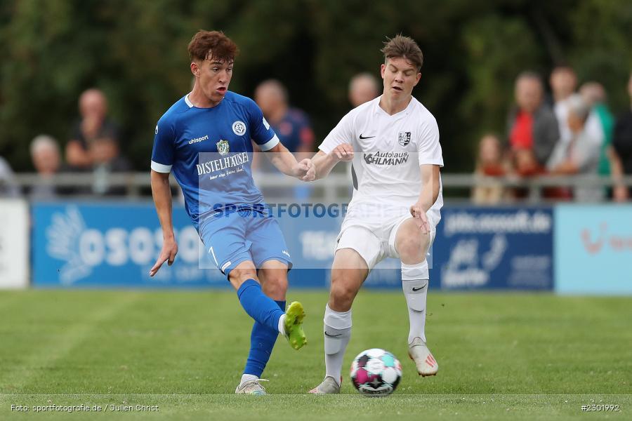 Simon Schäffer, Sportgelände, Karlburg, 04.08.2021, BFV, sport, action, Fussball, Deutschland, August 2021, Bayernliga Nord, Saison 2021/2022, WFV, TSV, Würzburger FV, TSV Karlburg - Bild-ID: 2301992