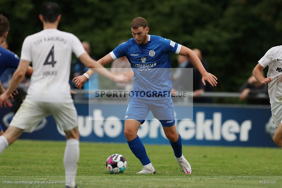 Julian Wild, Sportgelände, Karlburg, 04.08.2021, BFV, sport, action, Fussball, Deutschland, August 2021, Bayernliga Nord, Saison 2021/2022, WFV, TSV, Würzburger FV, TSV Karlburg - Bild-ID: 2302136 Julian Wild, Sportgelände, Karlburg, 04.08.2021, BFV, sport, action, Fussball, Deutschland, August 2021, Bayernliga Nord, Saison 2021/2022, WFV, TSV, Würzburger FV, TSV Karlburg - Bild-ID: 2302136