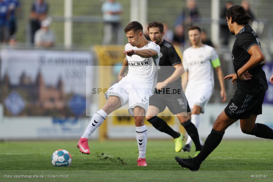 Robin Ungerath, Stadion am Schönbusch, Aschaffenburg, 06.08.2021, BFV, sport, action, Fussball, Deutschland, August 2021, Regionalliga Bayern, Saison 2021/2022, SVW, SVA01, SV Wacker Burghausen, SV Viktoria Aschaffenburg - Bild-ID: 2302142