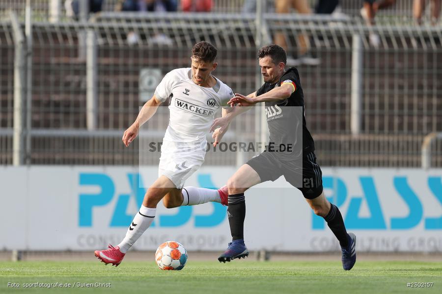 Robin Ungerath, Daniel Cheron, Stadion am Schönbusch, Aschaffenburg, 06.08.2021, BFV, sport, action, Fussball, Deutschland, August 2021, Regionalliga Bayern, Saison 2021/2022, SVW, SVA01, SV Wacker Burghausen, SV Viktoria Aschaffenburg - Bild-ID: 2302157 Robin Ungerath, Daniel Cheron, Stadion am Schönbusch, Aschaffenburg, 06.08.2021, BFV, sport, action, Fussball, Deutschland, August 2021, Regionalliga Bayern, Saison 2021/2022, SVW, SVA01, SV Wacker Burghausen, SV Viktoria Aschaffenburg - Bild-ID: 2302157
