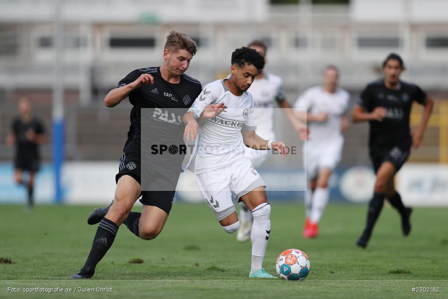 Niklas Borger, Stadion am Schönbusch, Aschaffenburg, 06.08.2021, BFV, sport, action, Fussball, Deutschland, August 2021, Regionalliga Bayern, Saison 2021/2022, SVW, SVA01, SV Wacker Burghausen, SV Viktoria Aschaffenburg - Bild-ID: 2302182 Niklas Borger, Stadion am Schönbusch, Aschaffenburg, 06.08.2021, BFV, sport, action, Fussball, Deutschland, August 2021, Regionalliga Bayern, Saison 2021/2022, SVW, SVA01, SV Wacker Burghausen, SV Viktoria Aschaffenburg - Bild-ID: 2302182