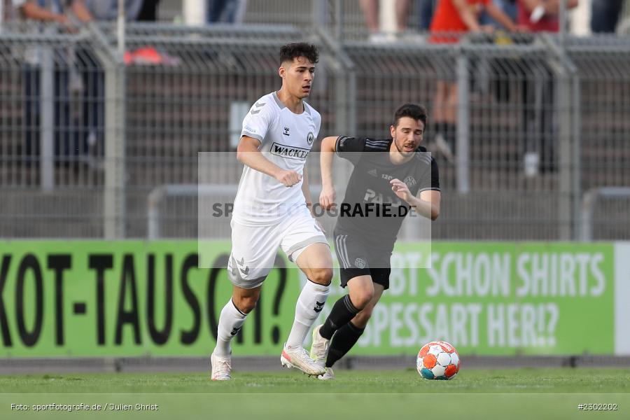 Lukas Mazagg, Stadion am Schönbusch, Aschaffenburg, 06.08.2021, BFV, sport, action, Fussball, Deutschland, August 2021, Regionalliga Bayern, Saison 2021/2022, SVW, SVA01, SV Wacker Burghausen, SV Viktoria Aschaffenburg - Bild-ID: 2302202
