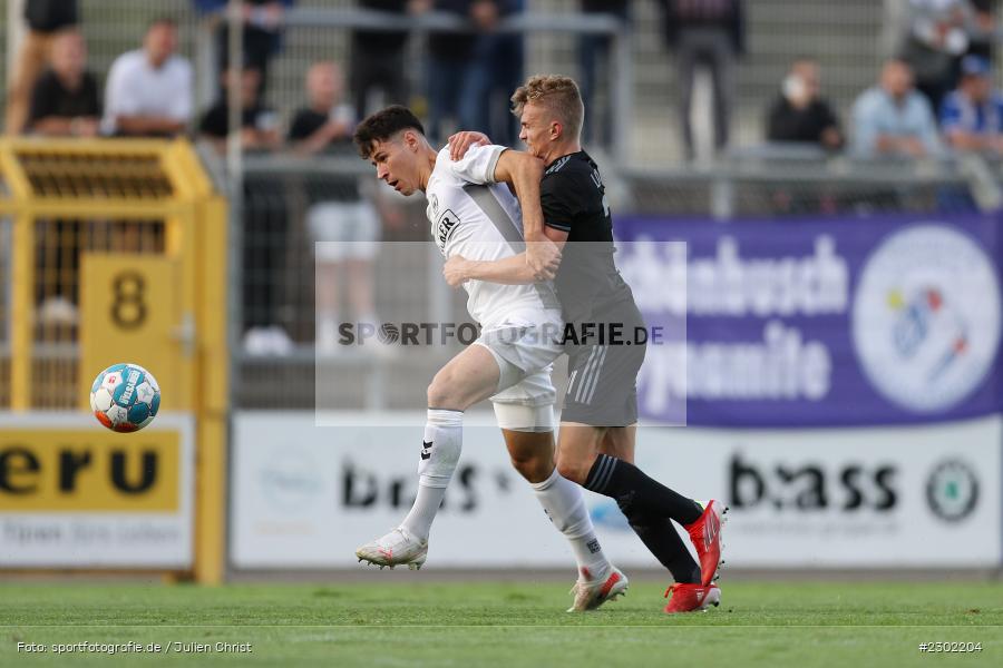 Lukas Mazagg, Stadion am Schönbusch, Aschaffenburg, 06.08.2021, BFV, sport, action, Fussball, Deutschland, August 2021, Regionalliga Bayern, Saison 2021/2022, SVW, SVA01, SV Wacker Burghausen, SV Viktoria Aschaffenburg - Bild-ID: 2302204