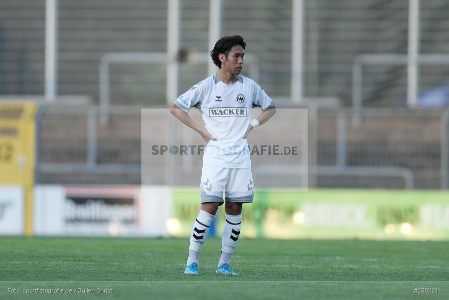 Enttäuscht, Ryosuke Kikuchi, Stadion am Schönbusch, Aschaffenburg, 06.08.2021, BFV, sport, action, Fussball, Deutschland, August 2021, Regionalliga Bayern, Saison 2021/2022, SVW, SVA01, SV Wacker Burghausen, SV Viktoria Aschaffenburg - Bild-ID: 2302211