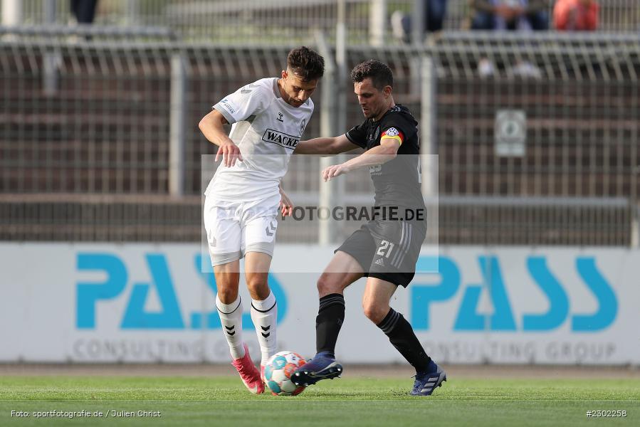 Robin Ungerath, Daniel Cheron, Stadion am Schönbusch, Aschaffenburg, 06.08.2021, BFV, sport, action, Fussball, Deutschland, August 2021, Regionalliga Bayern, Saison 2021/2022, SVW, SVA01, SV Wacker Burghausen, SV Viktoria Aschaffenburg - Bild-ID: 2302258 Robin Ungerath, Daniel Cheron, Stadion am Schönbusch, Aschaffenburg, 06.08.2021, BFV, sport, action, Fussball, Deutschland, August 2021, Regionalliga Bayern, Saison 2021/2022, SVW, SVA01, SV Wacker Burghausen, SV Viktoria Aschaffenburg - Bild-ID: 2302258