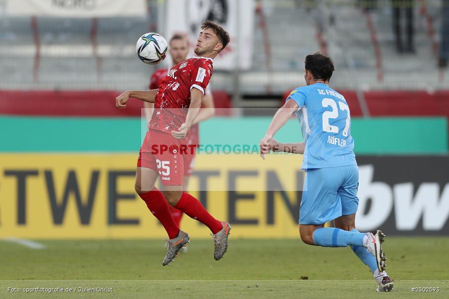 Dominik Meisel, FLYERALARM-Arena, Würzburg, 08.08.2021, DFB, sport, action, Fussball, Deutschland, August 2021, Runde 1, DFB-Pokal, Saison 2021/2022, SCF, FWK, SC Freiburg, FC Würzburger Kickers - Bild-ID: 2302593