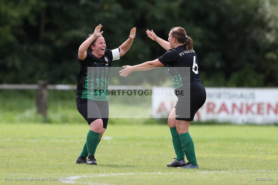 Ina Assaf, Emotionen, Torjubel, Michaela Straub, Sportplatz, Karlstadt, 08.08.2021, BFV, sport, action, Fussball, Deutschland, August 2021, Bezirkspokal Frauen, Saison 2021/2022, FFC, FVK, 1. FFC Alzenau, FV Karlstadt - Bild-ID: 2302680
