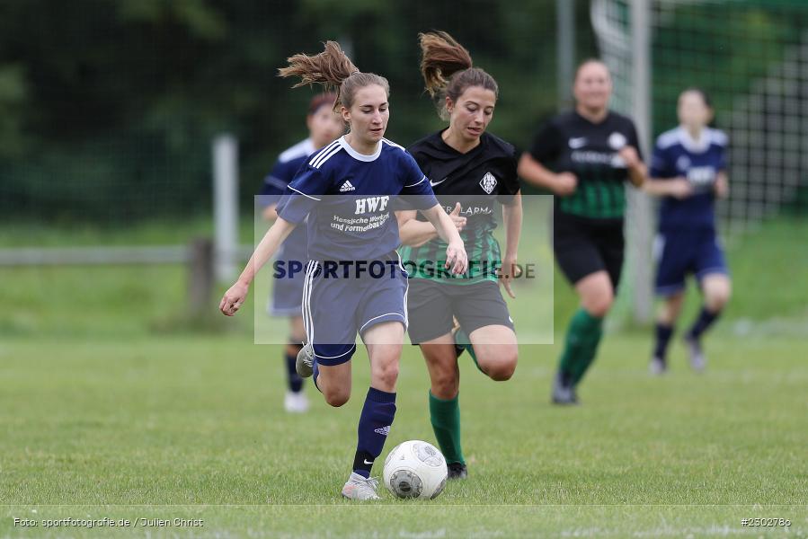 Franziska Hartmann, Elena Bott, Sportplatz, Karlstadt, 08.08.2021, BFV, sport, action, Fussball, Deutschland, August 2021, Bezirkspokal Frauen, Saison 2021/2022, FFC, FVK, 1. FFC Alzenau, FV Karlstadt - Bild-ID: 2302786