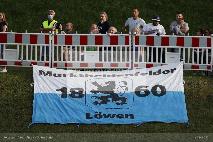 Banner, Transparent, Marktheidenfelder Löwen, Sportplatz, Birkenfeld, 11.08.2021, BFV, sport, action, Fussball, Deutschland, August 2021, Runde 1, Verbands-Pokal, Toto-Pokal, Saison 2021/2022, M60, SVB, TSV 1860 München, SV Birkenfeld - Bild-ID: 2303022