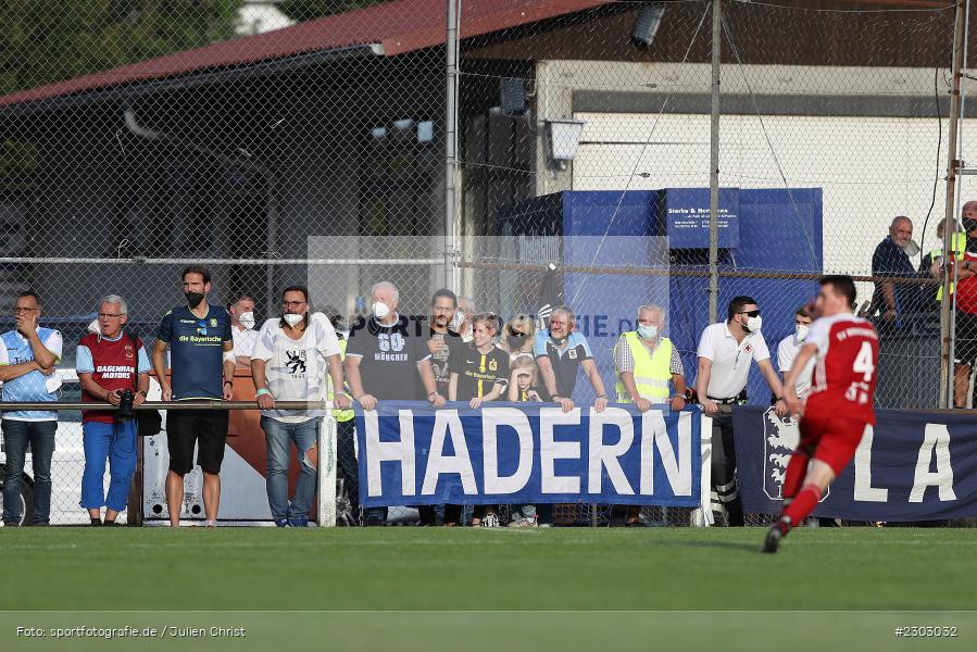 Fans, Transparent, Hadern, Sportplatz, Birkenfeld, 11.08.2021, BFV, sport, action, Fussball, Deutschland, August 2021, Runde 1, Verbands-Pokal, Toto-Pokal, Saison 2021/2022, M60, SVB, TSV 1860 München, SV Birkenfeld - Bild-ID: 2303032